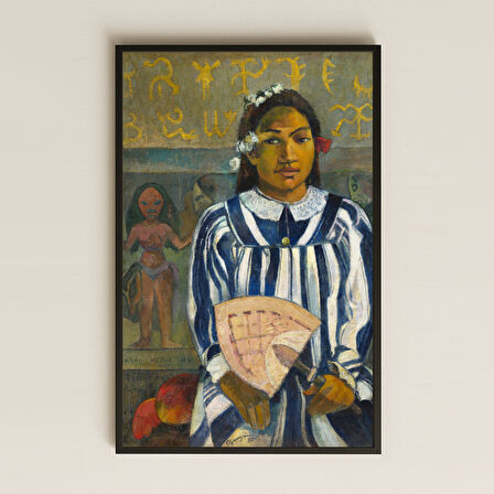 Tahitili Kız Portresi UV Baskılı Gauguin Tablo