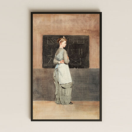 Öğretmen Figürlü Klasik UV Baskılı Sanat Tablosu