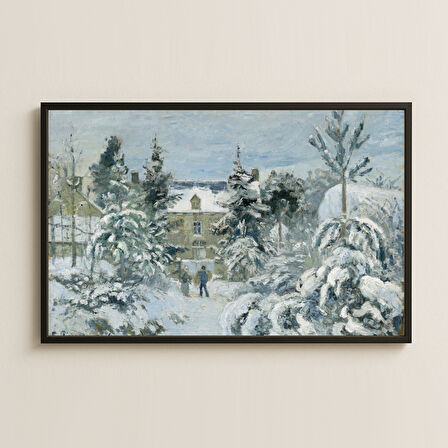 Karlı Kırsal Yol - UV Baskılı Kış Manzara Tablosu