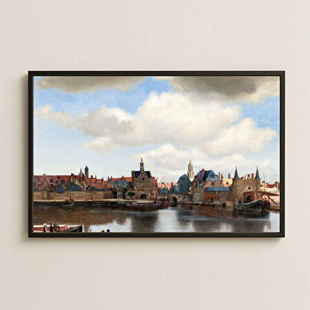 Delft Manzarası - UV Baskılı Klasik Şehir Tablosu