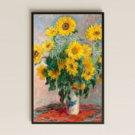 Monet Ayçiçekleri Tablosu - Çiçekli Dekoratif Sanat