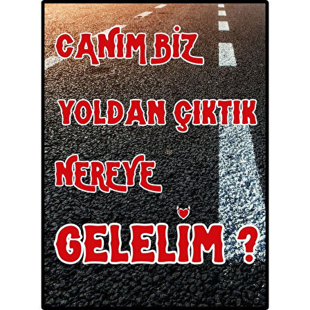 Canım Biz Yoldan Çıktık Ahşap Retro Vintage Poster
