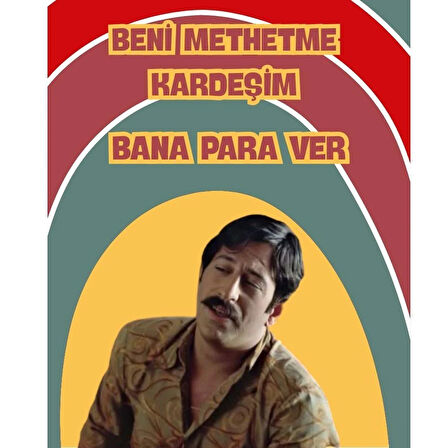 Cem Yılmaz Bana Para Ver Ahşap Retro Vintage Poster