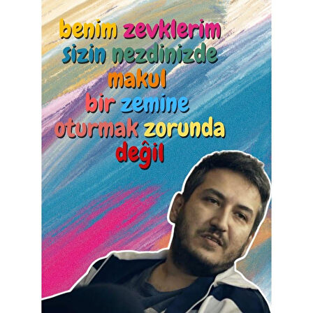 Gibi Yılmaz Benim Zevklerim Ahşap Retro Vintage Poster