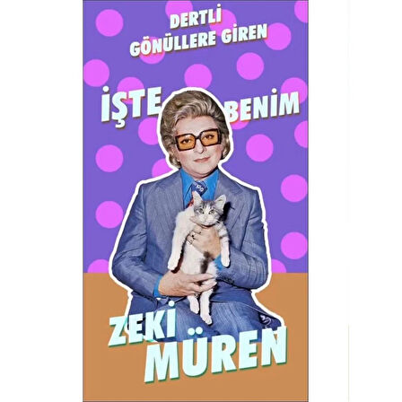Zeki Müren Dertli Gönüllere Ahşap Retro Vintage Poster  