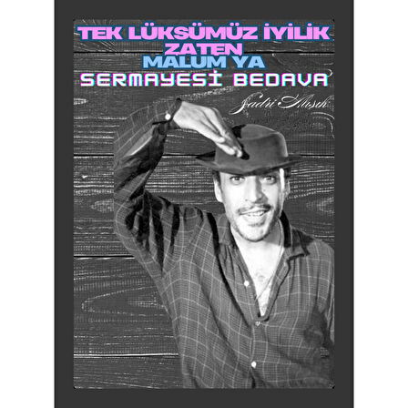 Turist Ömer Yeşilçam Ahşap Retro Tablo