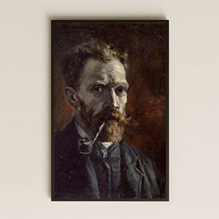 Van Gogh Pipolu Portre - UV Baskılı Sanat Tablosu