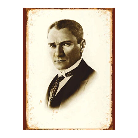 Atatürk Portre Tablosu | Vintage MDF Duvar Dekoru