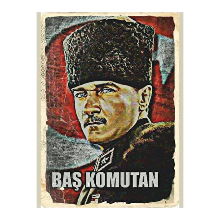 Başkomutan Atatürk Posteri | Retro Milli Mücadele Tablo