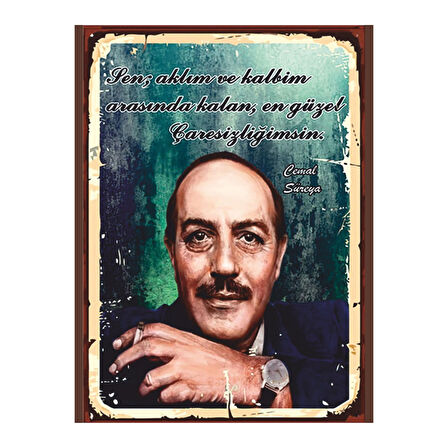 Cemal Süreya Tablo | En Güzel Çaresizlik Şiir Posteri