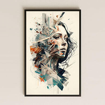 Soyut Kadın Portresi Şeffaf Pleksi Tablo