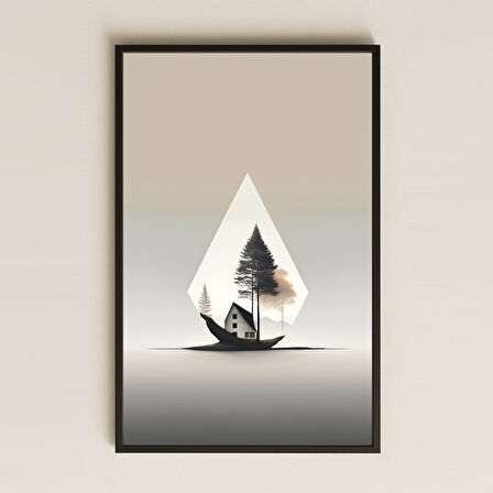 Minimal Doğa Temalı Şeffaf Pleksi Tablo