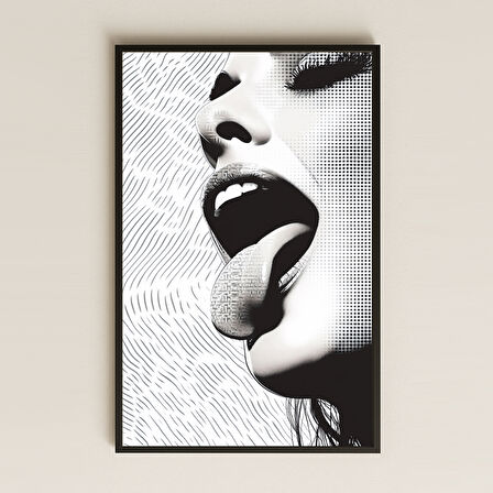 Provokatif Kadın Figürlü Şeffaf Pleksi Tablo