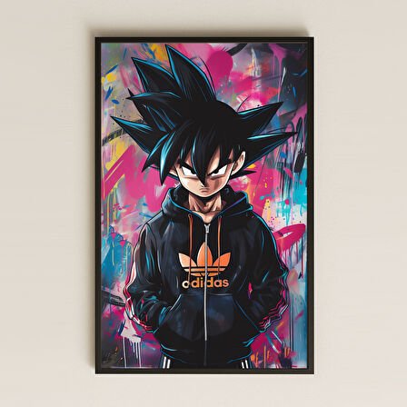 Street Style Goku Tasarımlı Şeffaf Pleksi Tablo