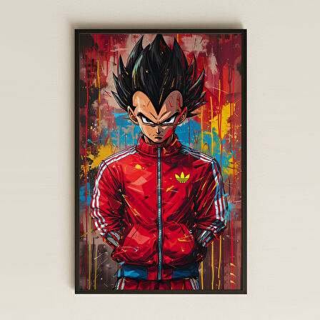 Street Style Vegeta Tasarımlı Şeffaf Pleksi Tablo