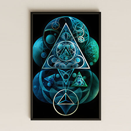 Kutsal Geometri Temalı Şeffaf Pleksi Tablo