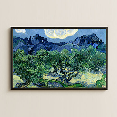 Van Gogh Zeytin Ağaçları Ay Işığında Pleksi Tablo