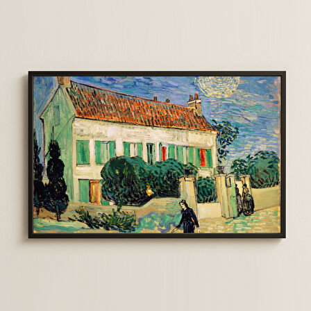 Van Gogh Ay Işığında Ev Pleksi Tablo