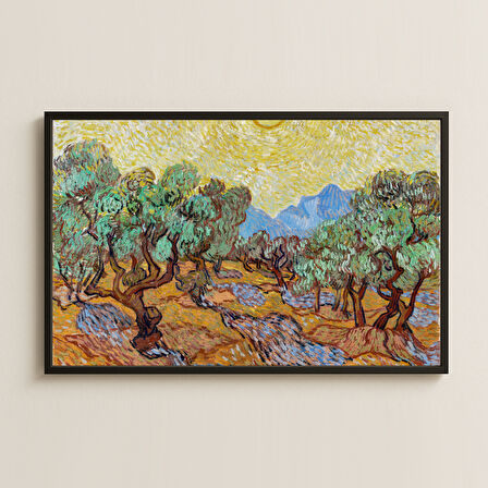 Van Gogh Zeytin Ağaçları Güneşli Pleksi Tablo