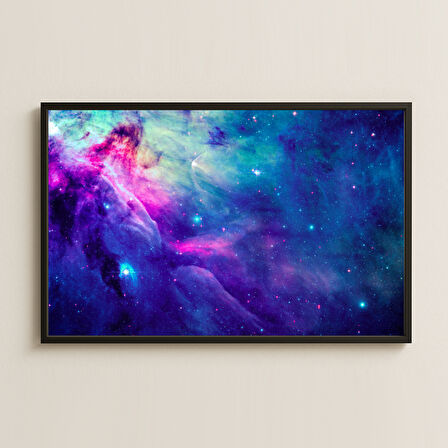 Renkli Nebula ve Yıldız Tozu Galaksi Sanatı Dijital Pleksi Tablo