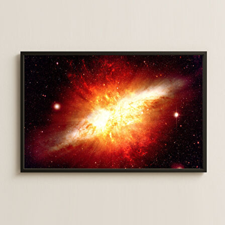Alevli Galaksi Patlaması Temalı Pleksi Tablo - Uzay Dekoru