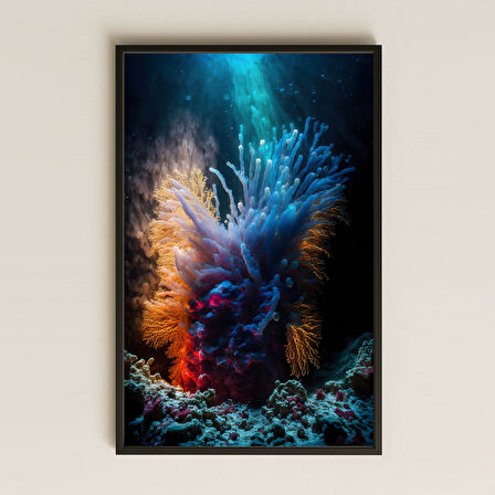 Büyüleyici Derin Deniz Mercanları Temalı Pleksi Tablo