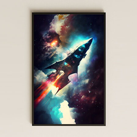Fırlatma Anı Temalı Uzay Gemisi Pleksi Tablo - Epik Bilimkurgu Dekoru