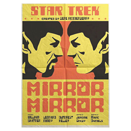 Star Trek Mirror Mirror Retro Poster | Ahşap Duvar Tablosu
