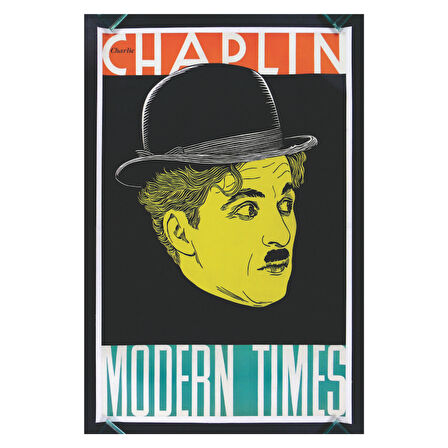 Charlie Chaplin Modern Times Retro Film Afiş MDF Tablo