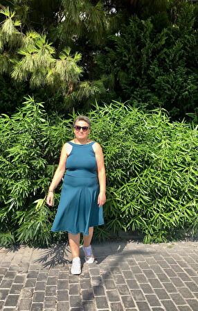 HALTER HAKA KLOŞ ELBİSE