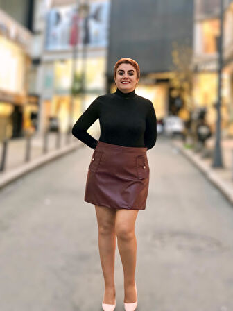 Mini cep aksesuarlı etek