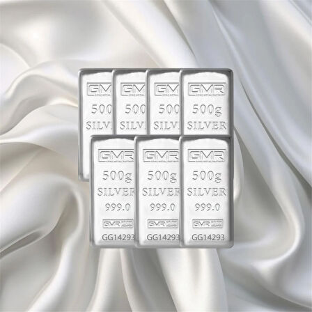 7 Adet 500 Gr Gmr Gümüş Külçe