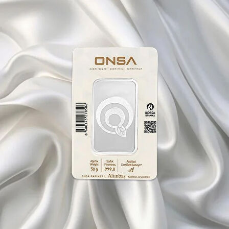 50 Gr Onsa Gümüş Külçe