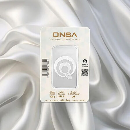 100 Gr Onsa Gümüş Külçe