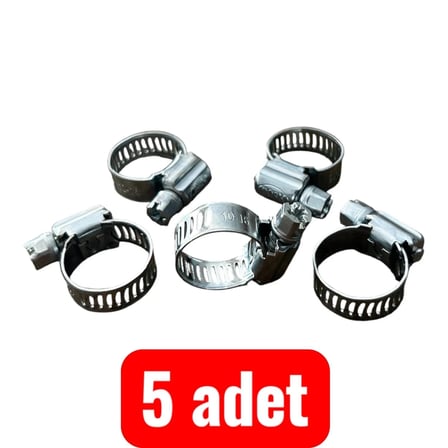 Hortum Kelepçesi 10-16 Paslanmaz Çelik 5 Adet 