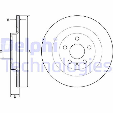 ARKA FREN DİSKİ VOLVO XC40 536 2017 2021 CAP 302X 5 BIJON 16 İNÇ