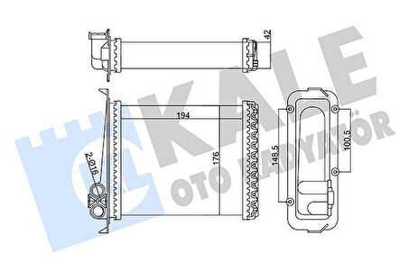 KALORİFER RADYATÖRÜ VOLVO 850 91-96 C70 98-05 S70 97-00 V70 97-00