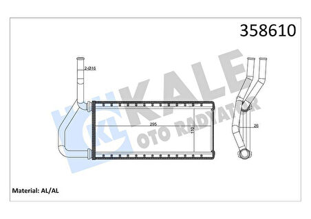KALORİFER RADYATÖRÜ HONDA CR-V 2.0L K20 RD8 02-06 - ALEMİNYUM
