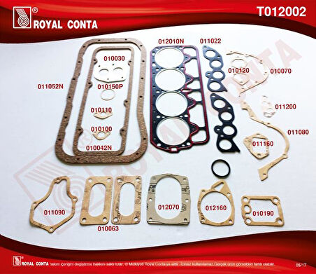 MOTOR TAKIM CONTA KEÇESİZ M131 DKŞ 1600