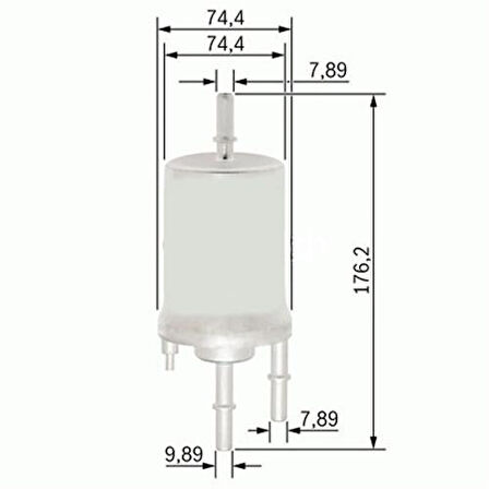 YAKIT FİLTRESİ AUDI A4 1.8T 02-04 - A6 2.4-3.0 04-06 - A8 6.0 03-10 x