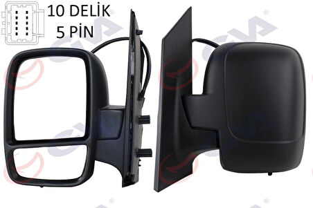 DIŞ DİKİZ AYNASI SOL SCUDO-EXPERT 07 ELEKTRİKLİ ISITMALI KONVEKS 5 FİŞ VM-6116EHL