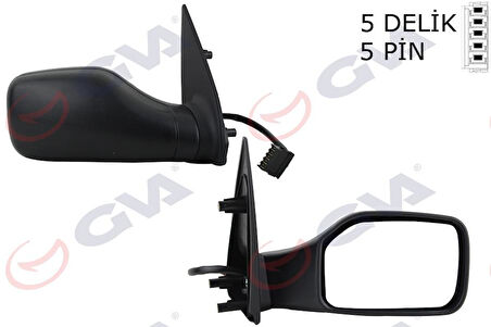 DIŞ DİKİZ AYNASI SAĞ 106 93 ELEKTRİKLİ ISITMALI KONVEKS 5 FİŞ VM-101EHR