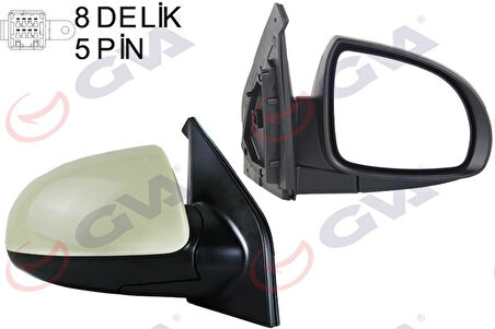 DIŞ DİKİZ AYNASI SAĞ PICANTO 06 ELEKTRİKLİ ISITMALI ASTARLI KONVEKS VM-753EHPR