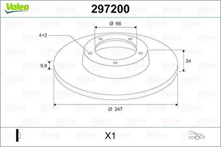 ÖN FREN AYNASI P106 91-05 306 93-01 206 98-00 SAXO 96-04 C15 84-00 ZX 91-97 247.7x9.9x4DL