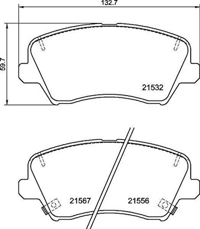 DİSK FREN BALATASI ÖN HYUNDAI İ30 1.4 11/16 KIA CEED 1.4 03/18