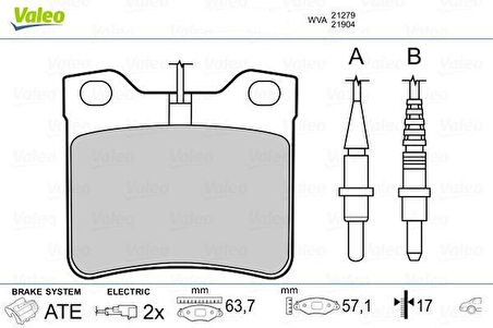 FREN BALATASI ARKA MERCEDES W638 B901 B902 . PEUGEOT 406 605