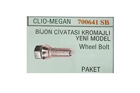 BİJON CIVATASI Y.M. CLIO-MGN DELİKLİ PULLU KROMAJLI