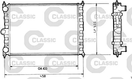 x RADYATÖR CLASSIC POLO 1.0-1.3 85-94 MEK 322x433x34