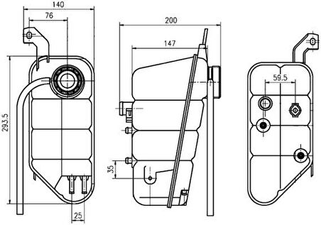 RADYATOR YEDEK SU DEPOSU MERCEDES W220 W463