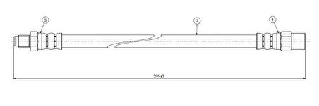 ARKA FREN HORTUMU SAG/SOL VOLVO S60 I 00 10 S80 I 08 06 V70 II 00 07 XC70 00 07